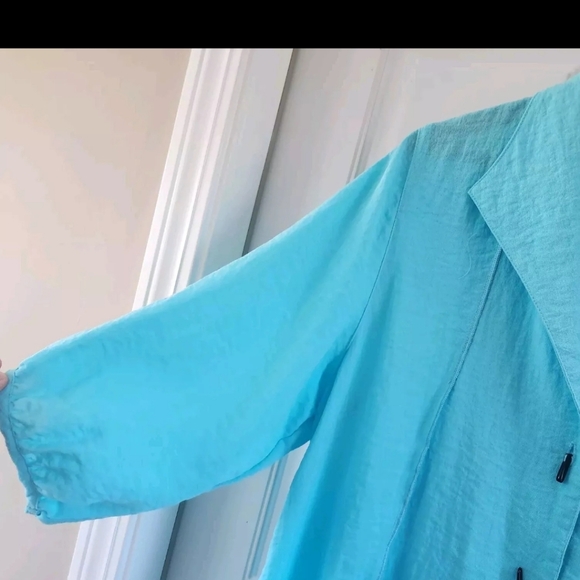 Moonlight Y&S Fashion Design Blue Button Front Lagenlook Tunic Jacket Pockets M - Picture 6 of 9